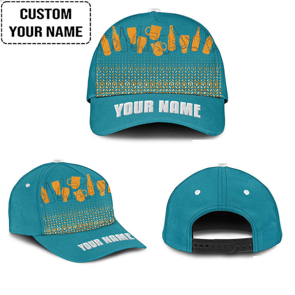 Custom Blue Orange Beer Pattern Design Oktoberfest Beer Festival Performance Baseball Jersey