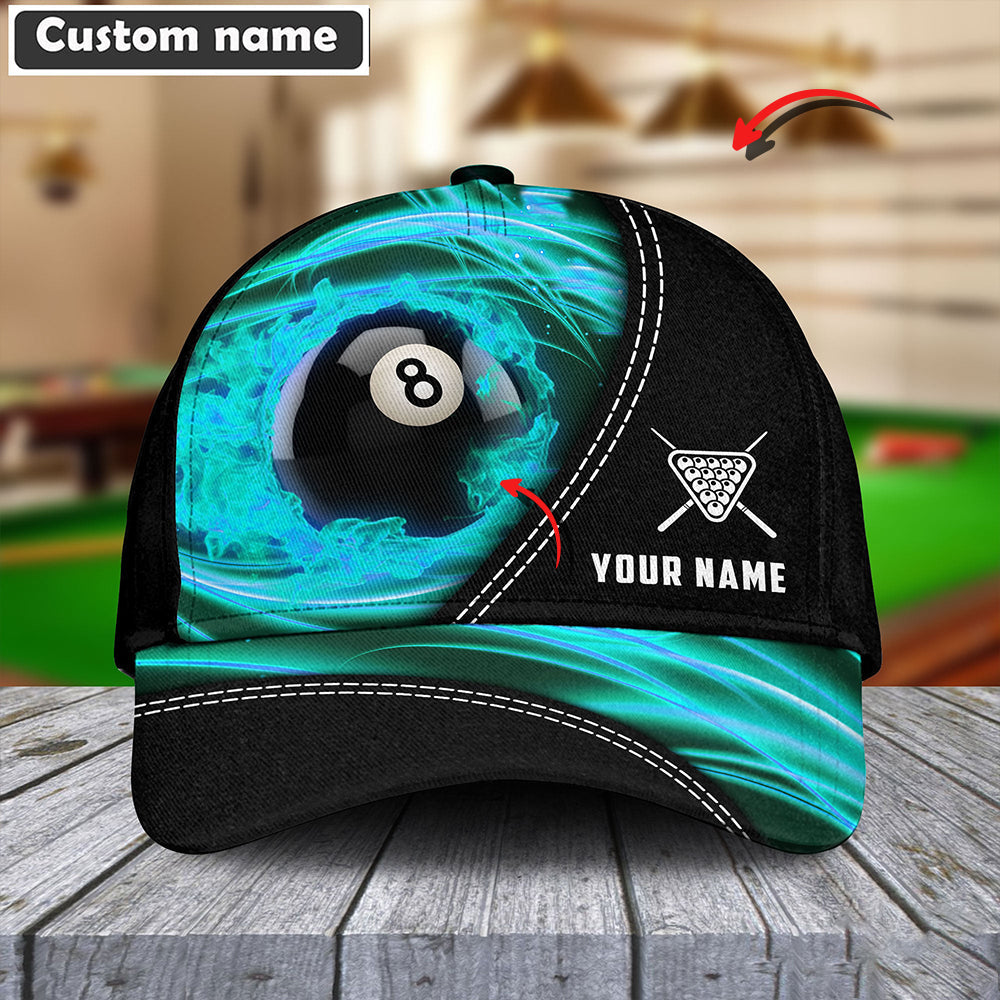 Customized Billiard Cap, Personalized Billiard Pools Ball 8 Black Hats, Best Billiard Pool Hat For Billiard Players
