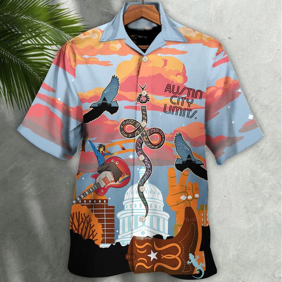 Music Hawaiian Shirt, Music Event Austin City Limits Hawaiian Shirt, Music Festival My City Festival Aloha Shirt For Men - Perfect Gift For Music Lovers - Amzanimalsgift