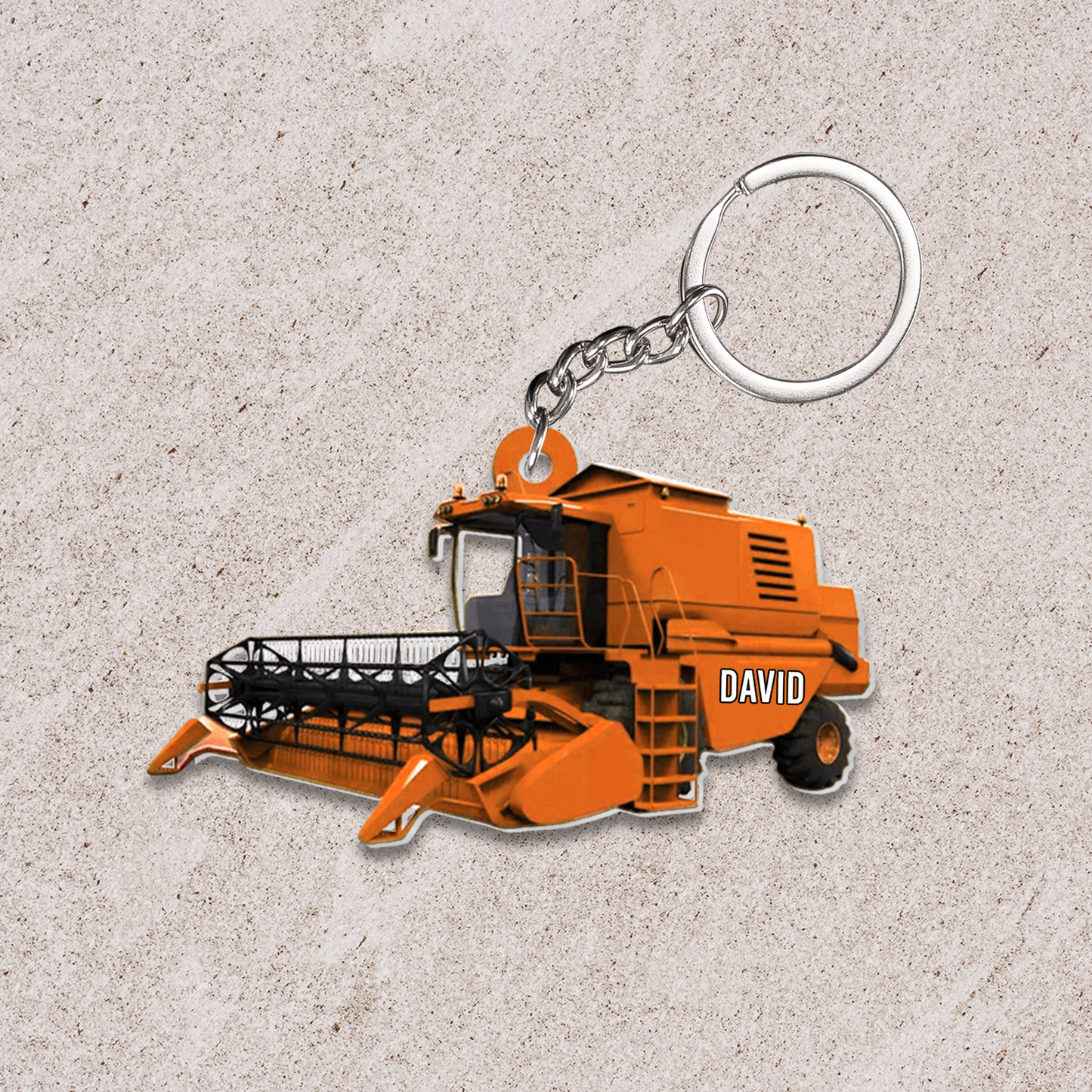 Personalized Combine Harvester Flat Acrylic Ornament, Christmas Ornament Gift For Grandson, Son, Friends