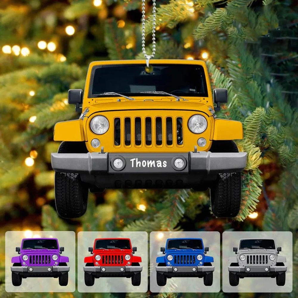 Personalized Jeep Ornament - Best Gift For Jeep Lovers, Jeep Acrylic Ornament for Christmas