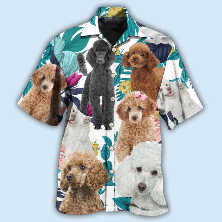 Poodle Aloha Hawaii Shirt - Poodle Lovely Tropical Leaf Hawaiian Shirt For Summer - Perfect Gift For Dog Lovers, Friend, Family - Amzanimalsgift