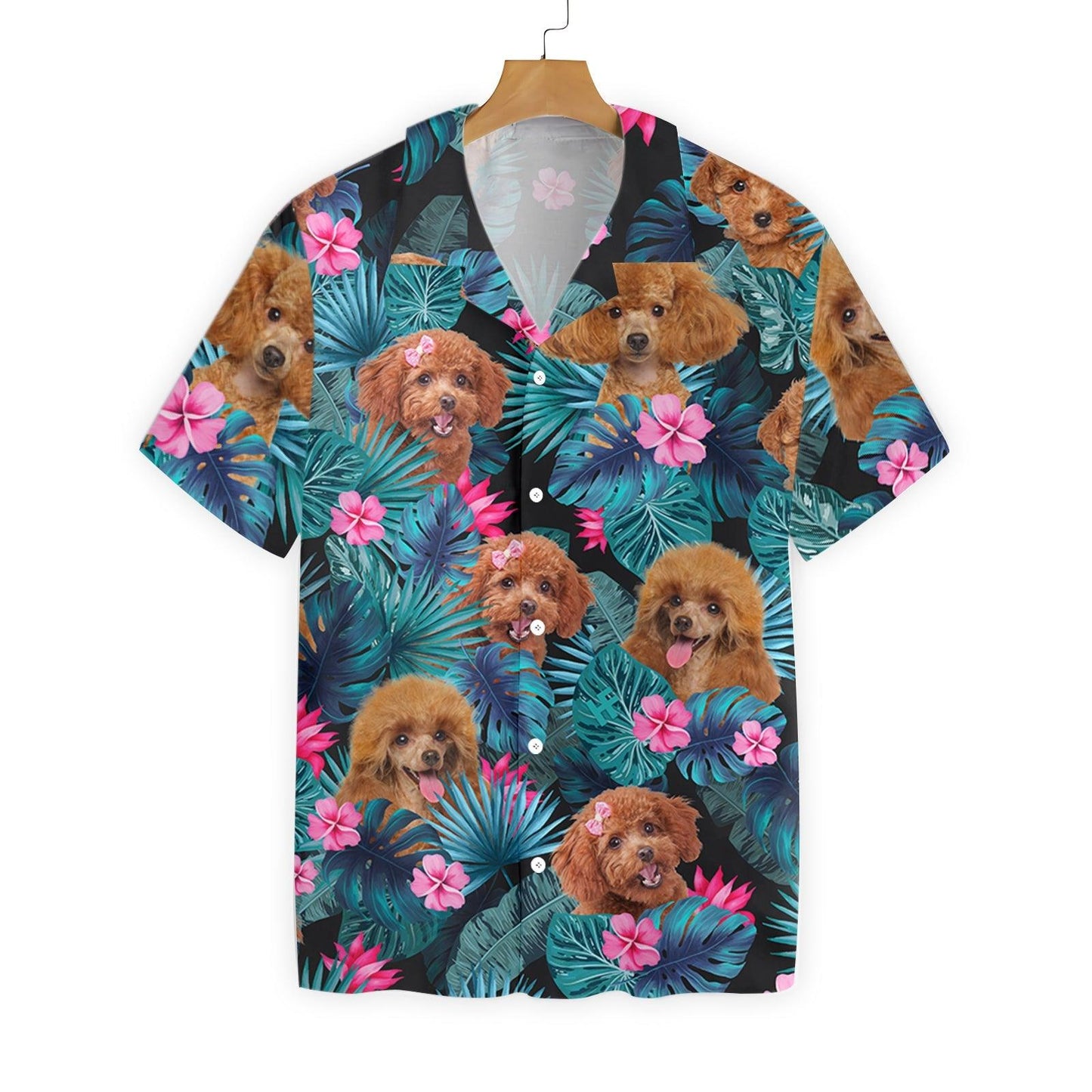 Poodle Hawaiian Shirt, Tropical Colorful Summer Aloha Shirt For Men Women, Perfect Gift For Friend, Family, Dog Lovers, Poodle Mom Dad - Amzanimalsgift