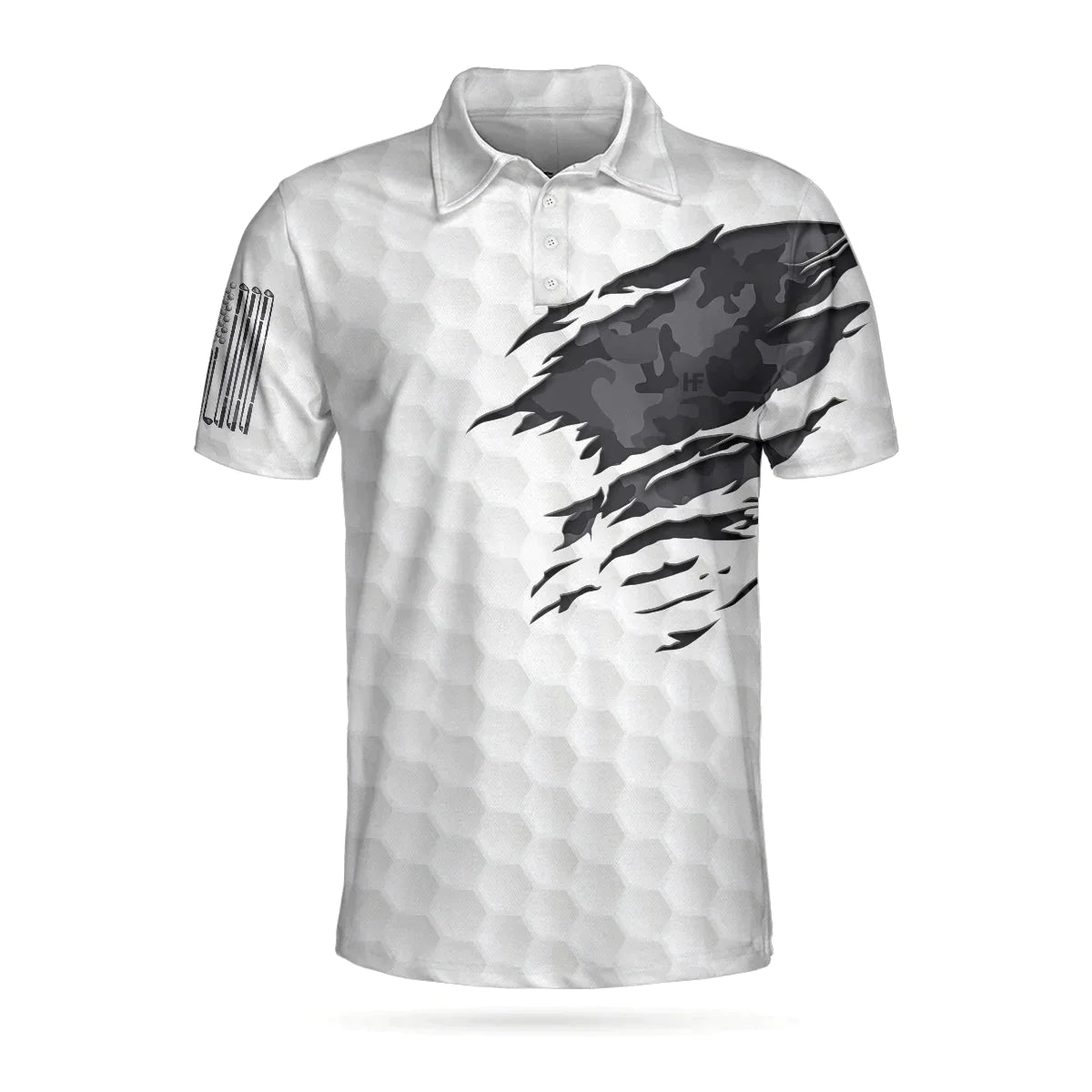 Ripped Vintage Golfing Skull Camouflaged Men Polo Shirt, Talk Birdie To Me Golf Pattern Polo Shirt, Best Golf Shirt For Men - Amzanimalsgift