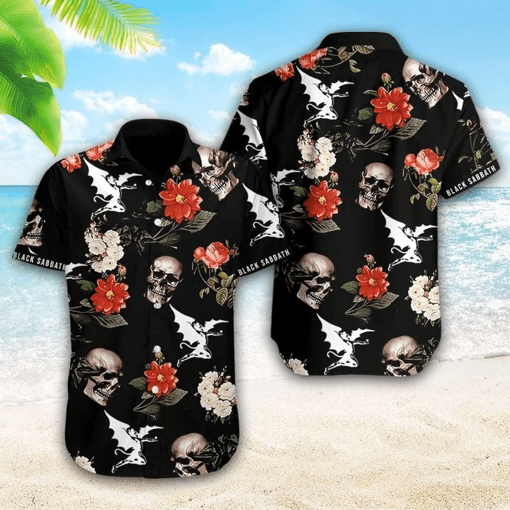 Sabbath Hawaiian Shirt - Black Sabbath Flowers Hawaiian Shirt Perfect Gift For Friend, Family - Amzanimalsgift