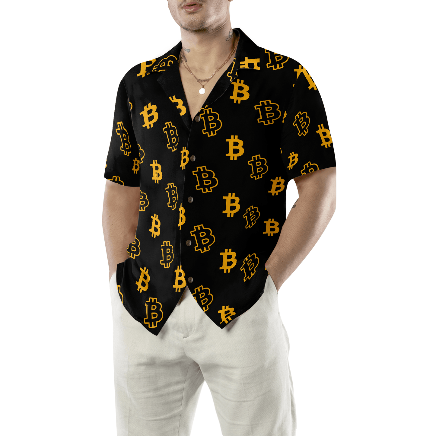 Seamless Bitcoin Hawaiian Shirt, Colorful Summer Aloha Shirt For Men Women, Perfect Gift For Husband, Wife, Friend, Family - Amzanimalsgift