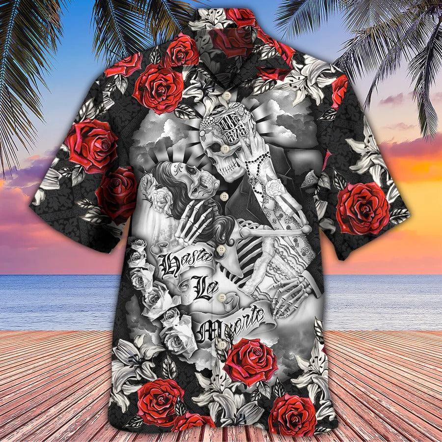 Skull Aloha Hawaiian Shirt For Summer - Skull Women's Day, Valentine Gift's Day Art Hawaiian Shirt - Perfect Gift For Men, Women, Skull Lover - Amzanimalsgift