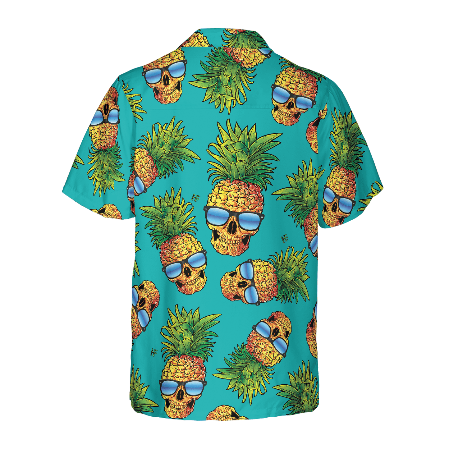 Skull Hawaiian Shirt, Pineapple Skull & The Tropical Leaves Hawaiian Shirt, Colorful Summer Aloha Shirt For Men Women, Gift For Friend, Family - Amzanimalsgift