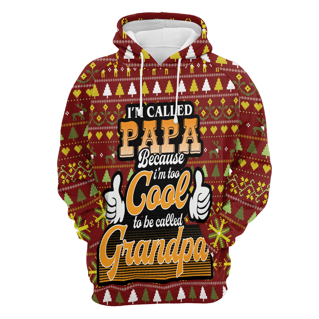 Papa Premium Christmas Hoodie, Papa Too Cool To Be Called Grandpa Unisex Hoodie For Men & Women - Perfect Gift For Christmas, Friends, Family