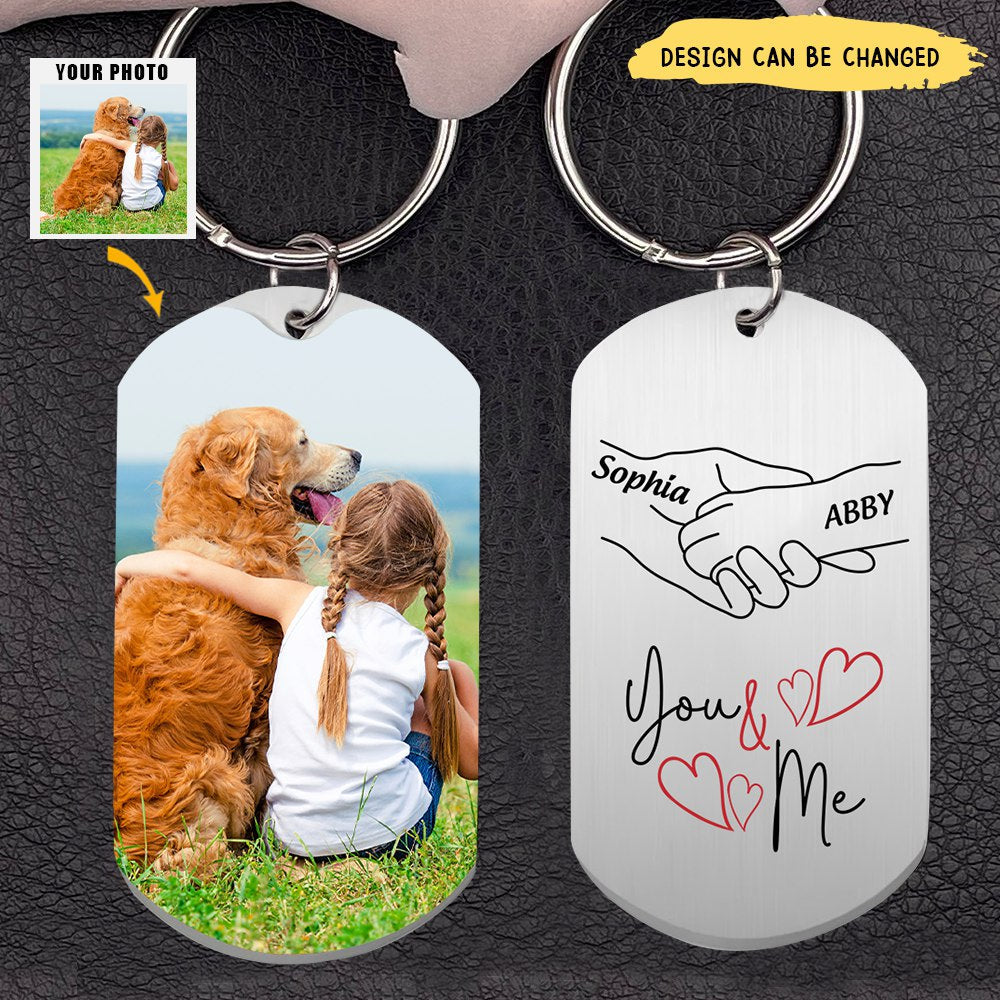 Personalized Couple Stainless Keychain - Photo You & Me Customized Stainless Keychain - Perfect Valentine Gift For Couple