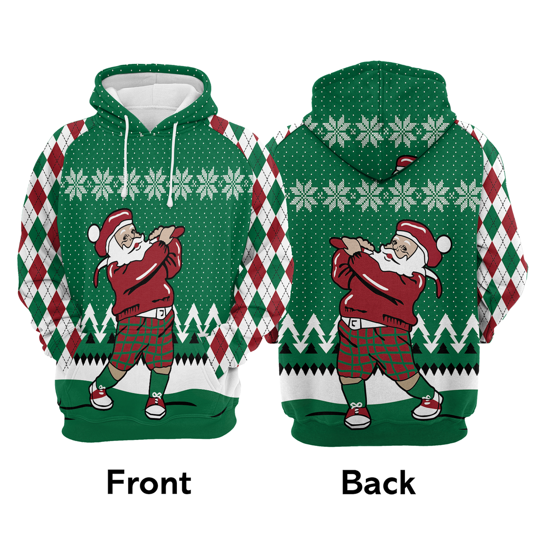 Golfer Premium Christmas Hoodie, Funny Golfer Santa Unisex Hoodie For Men & Women - Perfect Gift For Christmas, Golf Lover