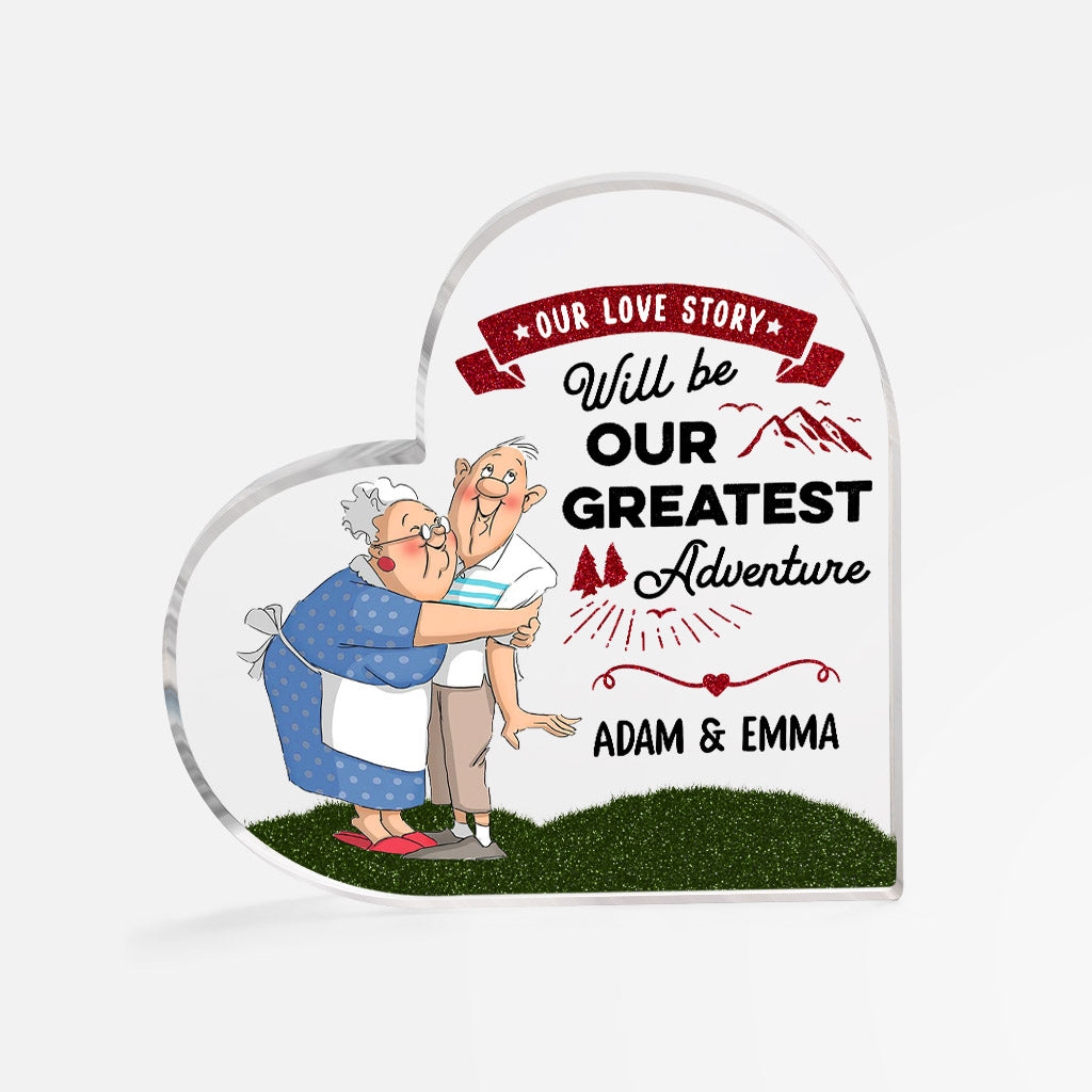 Personalized Couple Acrylic Ornament, Customized Our Love Story Will Be Our Greatest Adventure Acrylic Ornament, Best Ornament For Couple