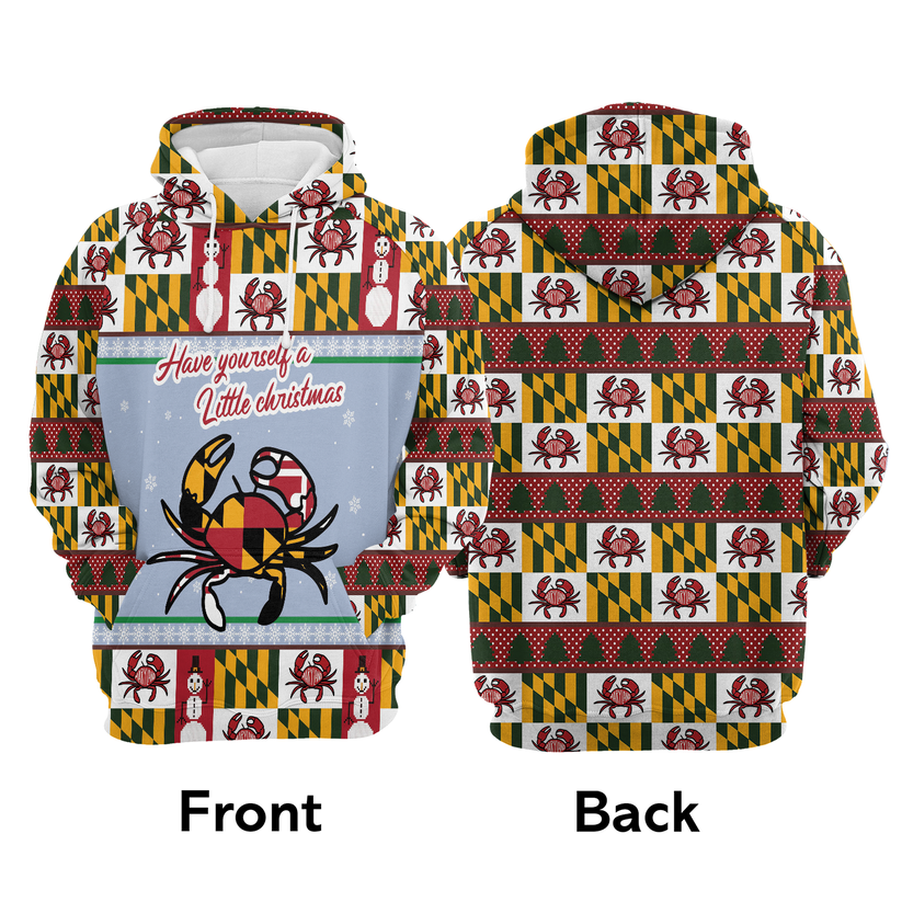 Maryland Xmas Premium Christmas Hoodie, Have Yourself a Little Christmas Unisex Hoodie For Men & Women - Perfect Gift For Christmas, Maryland Lovers