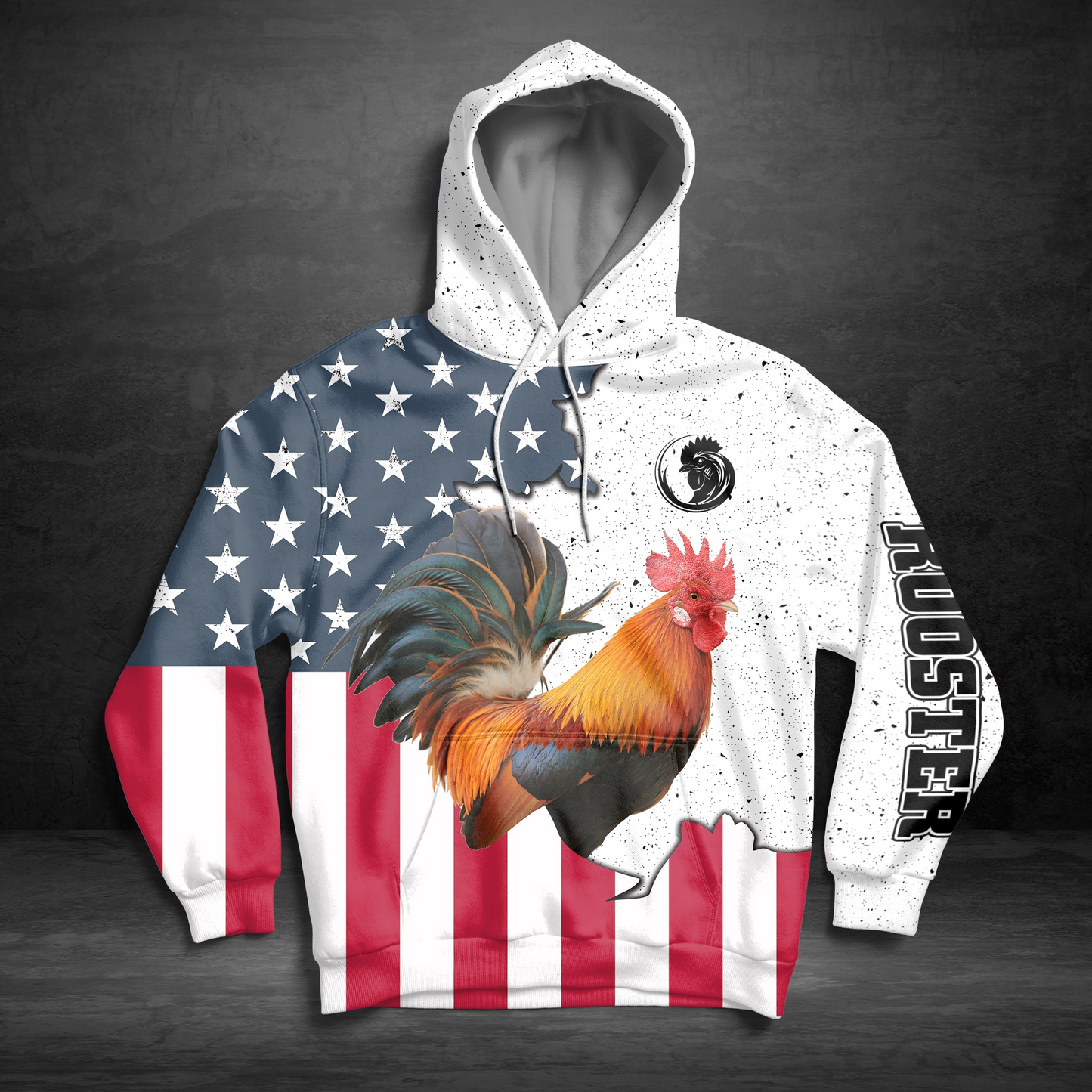Rooster American Flag Pullover Premium Hoodie, Perfect Outfit For Men And Women On Christmas New Year Autumn Winter