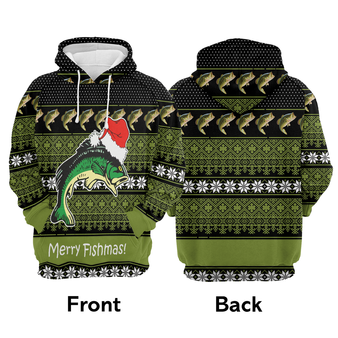 Fishing Premium Christmas Hoodie, Fishing Merry Fishmas Funny Unisex Hoodie For Men & Women - Perfect Gift For Christmas, Fishing Lover