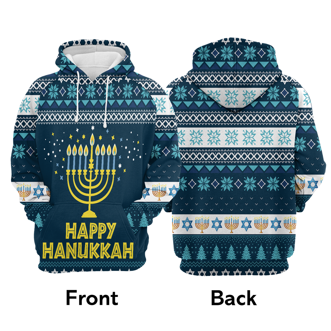 Hanukkah Premium Christmas Hoodie, Happy Hanukkah Christmas Unisex Hoodie For Men & Women - Perfect Gift For Christmas, Friends, Family
