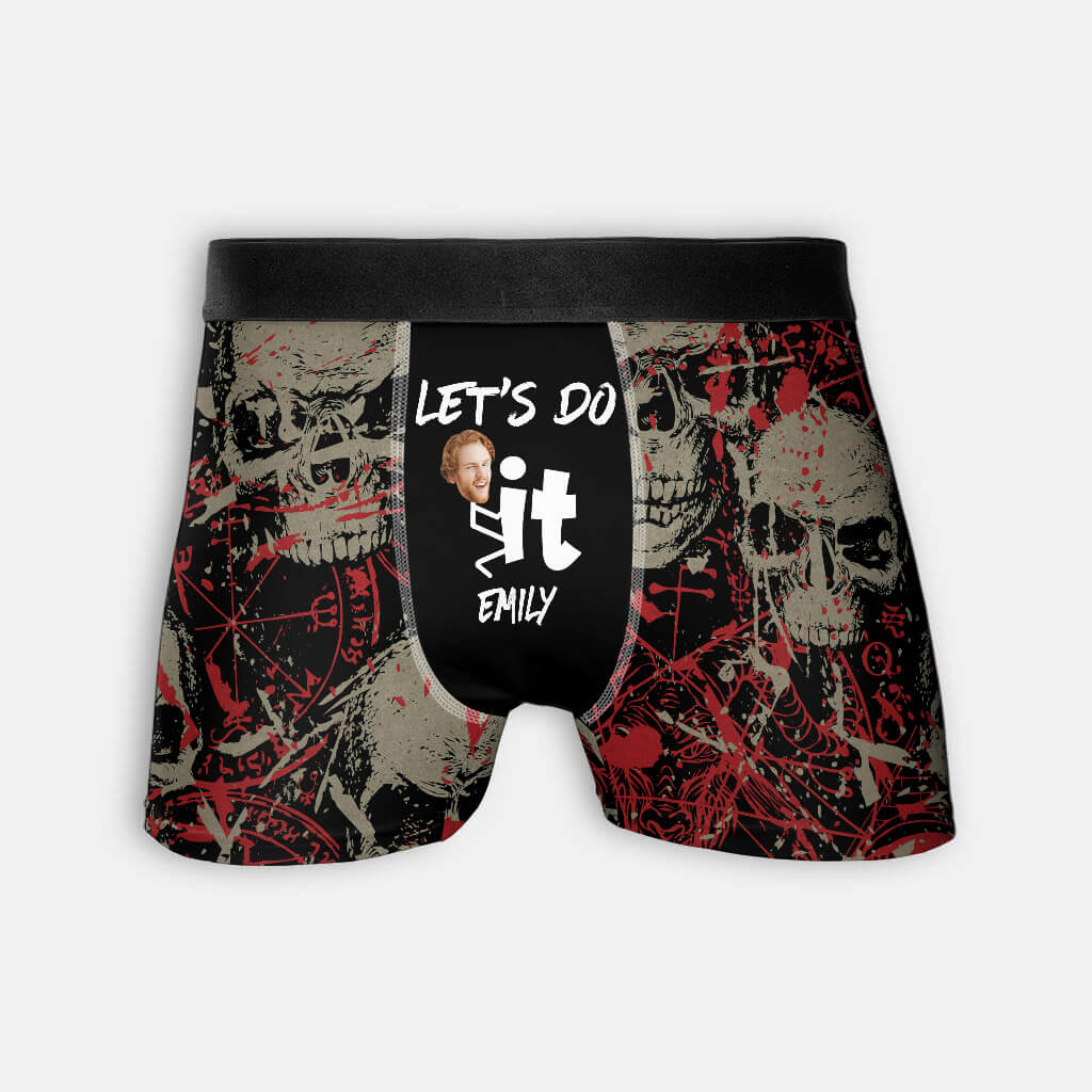 Personalized Boxers, Custom Face Underwear - Customized Let's Do It Boxer - Best Valentine Gift For Men From Lover