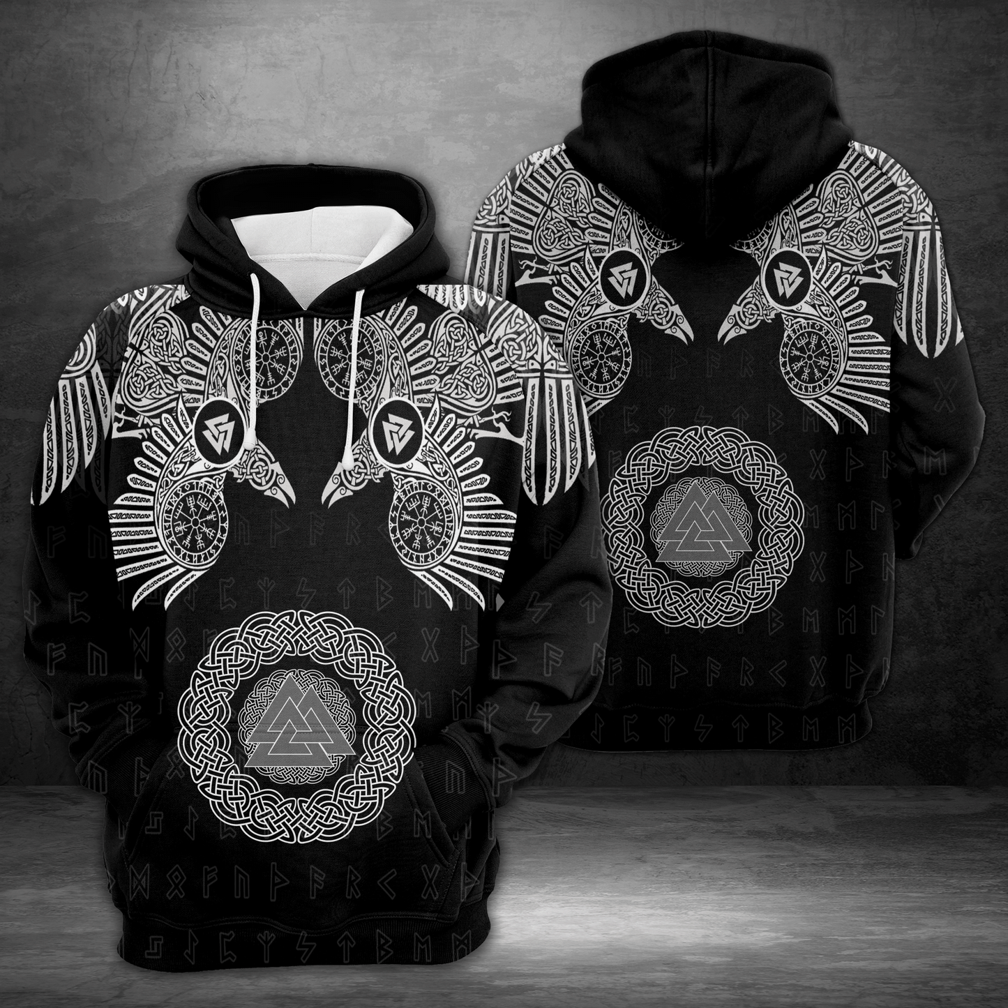 Viking Raven Pullover Premium Hoodie, Perfect Outfit For Men And Women On Christmas New Year Autumn Winter