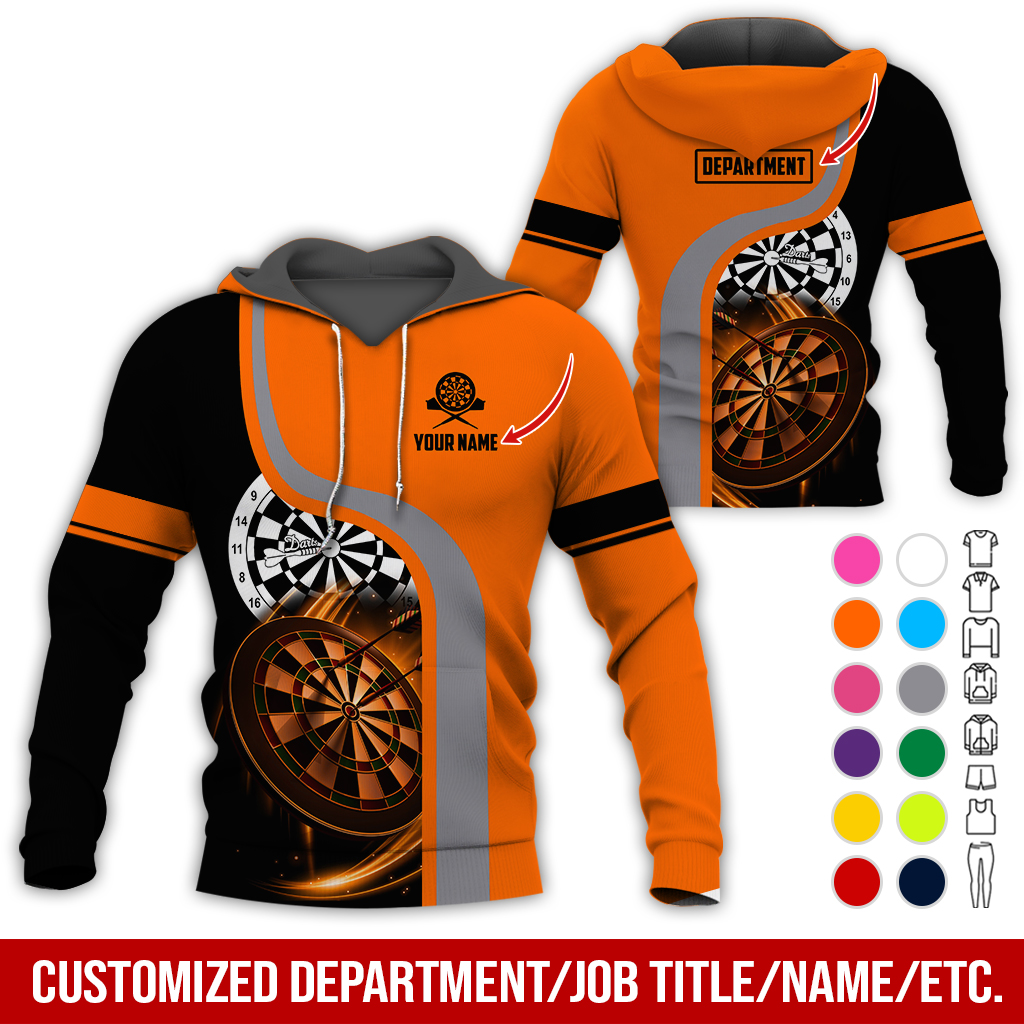Personalized Name & Text Darts Premium Hoodie, Life is a game of chance Hoodie, Perfect Gift For Darts Player, Darts Lovers, Friend, Family