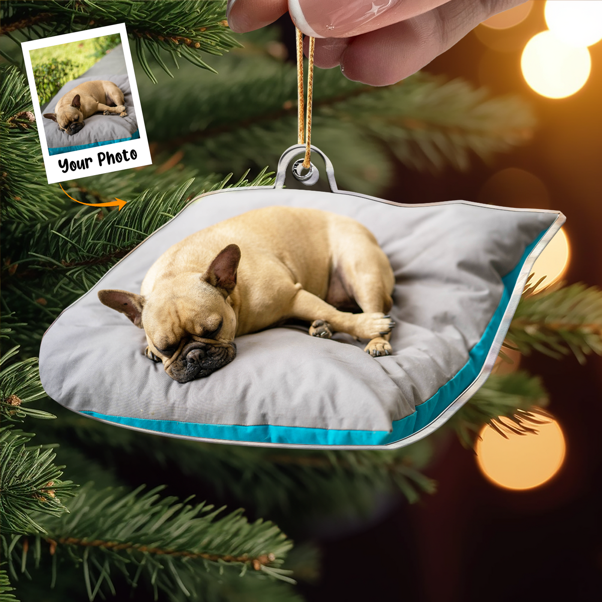 Personalized Acrylic Dog Photo Ornament, Custom Funny Dog Moment Acrylic Ornament For Christmas, Funny Dog Gift For Dog Lovers