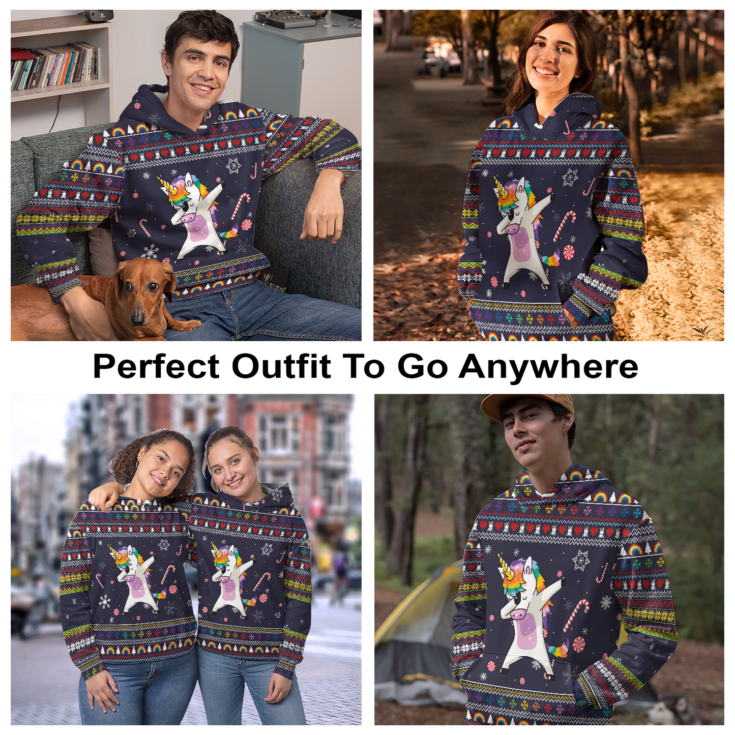 Unicorn Dab Christmas Pullover Premium Hoodie , Perfect Outfit For Men And Women On Christmas New Year Autumn Winter