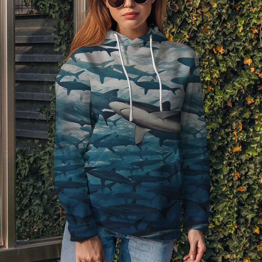 Shark Sea Life Pullover Premium Hoodie, Perfect Outfit For Men And Women On Christmas New Year Autumn Winter