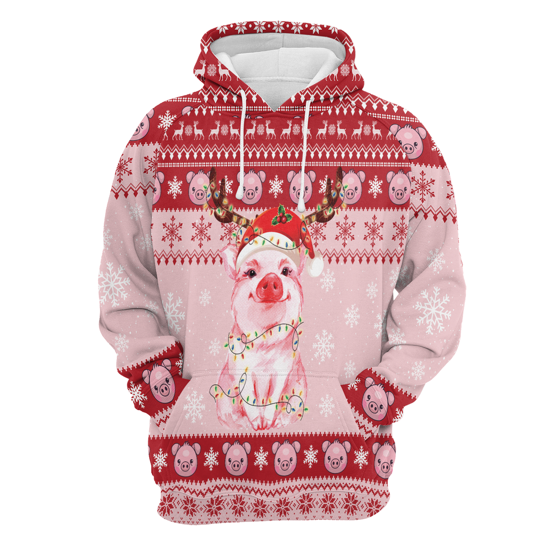 Lovely Pig Premium Christmas Hoodie, Lovely Pig Christmas Unisex Hoodie For Men & Women - Perfect Gift For Christmas, Family, Pig Lover