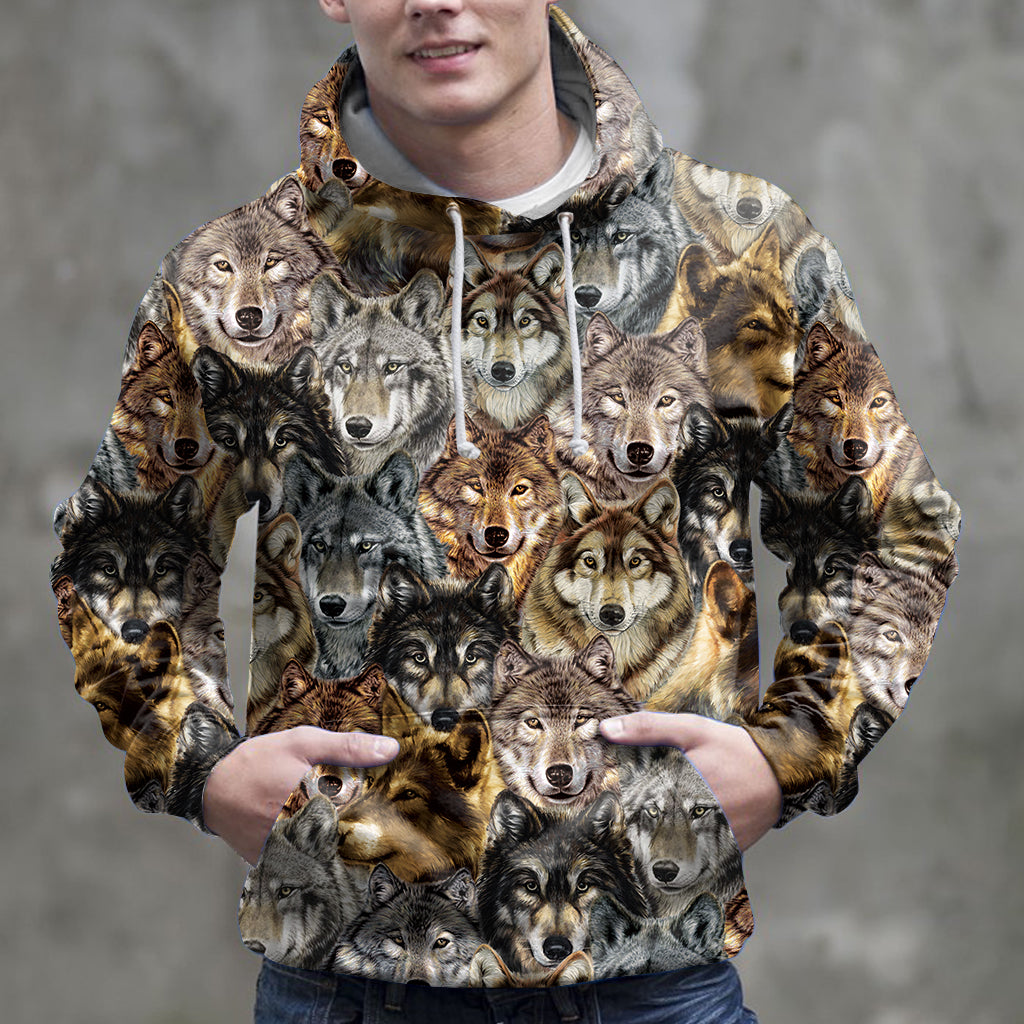 Wolf Is My Spirit Animal Pullover Premium Hoodie, Perfect Outfit For Men And Women On Christmas New Year Autumn Winter