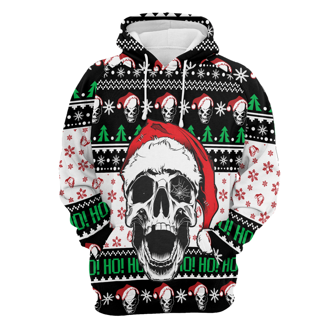 Skull Premium Christmas Hoodie, Skull Xmas Ho Ho Ho Unisex Hoodie For Men & Women - Perfect Gift For Christmas, Skull Lover
