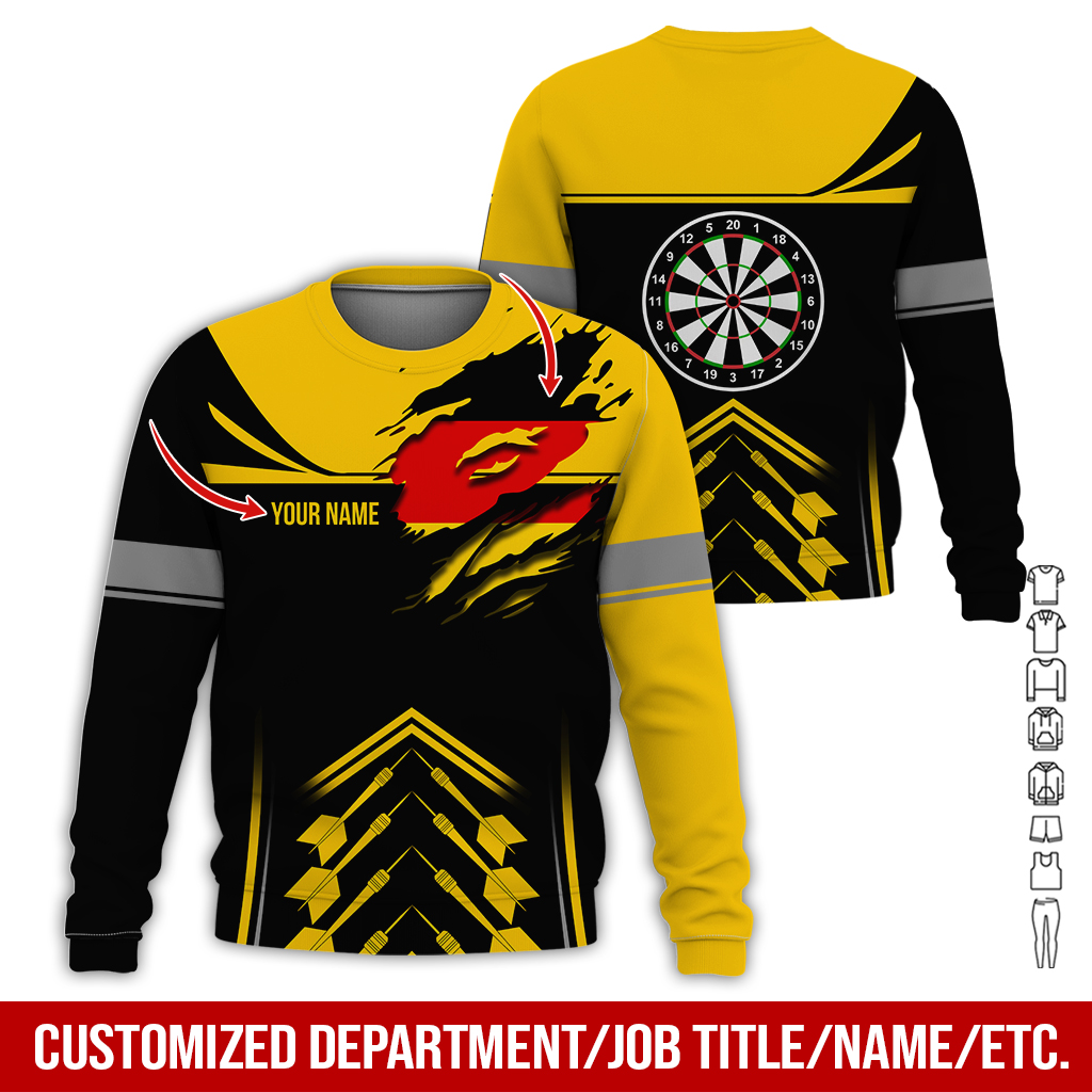 Customized National flag Darts Sweatshirt, National flag Darts Sweatshirt For Men & Women, Perfect Gift For Darts Lovers, Friend, Family