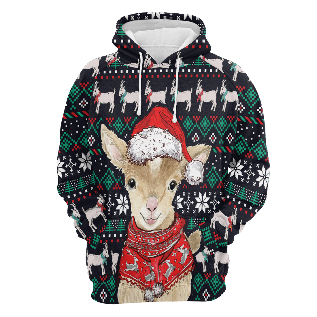 Goat Premium Christmas Hoodie, Cute Goat Christmas Unisex Hoodie For Men & Women - Perfect Gift For Christmas, Friends, Family