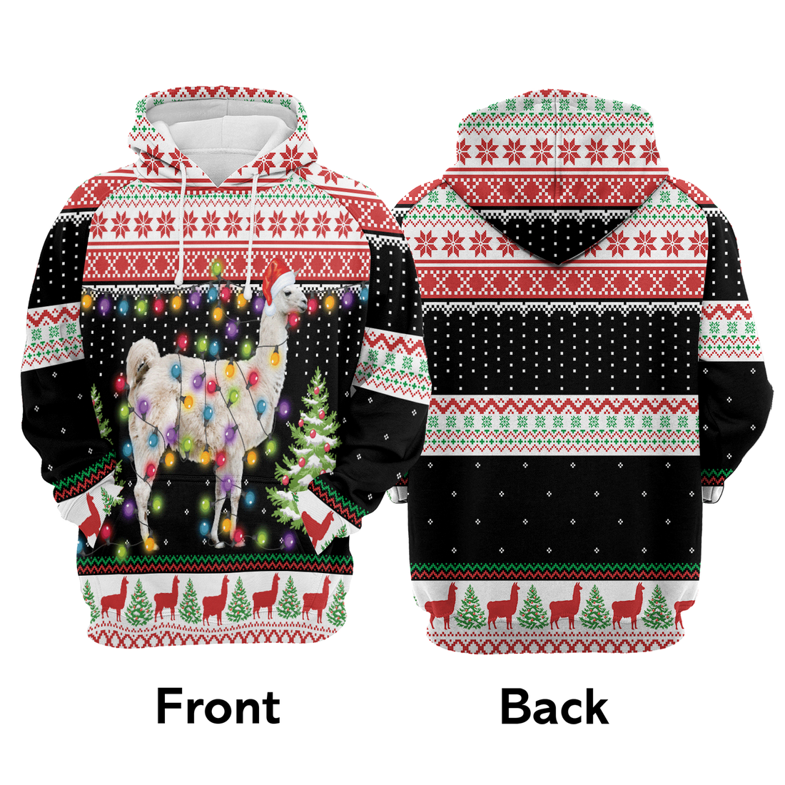 Llama Premium Christmas Hoodie, Llama Hit That Christmas Unisex Hoodie For Men & Women - Perfect Gift For Christmas, Friends, Family