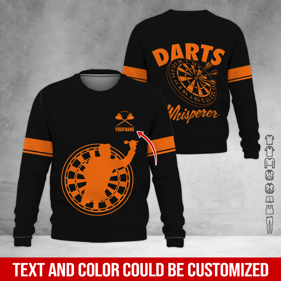 Customized Darts Sweatshirt, Personalized Name Sweatshirt, Darts Whisperer Sweatshirt, Perfect Gift For Darts Lovers, Friend, Family