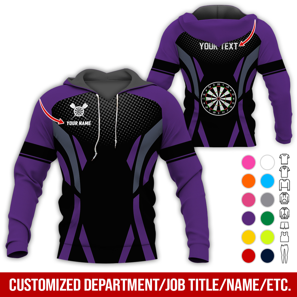 Personalized Darts Premium Hoodie, Custom Name & Text Darts Hoodie Gift For Darts Lovers, Friend, Family