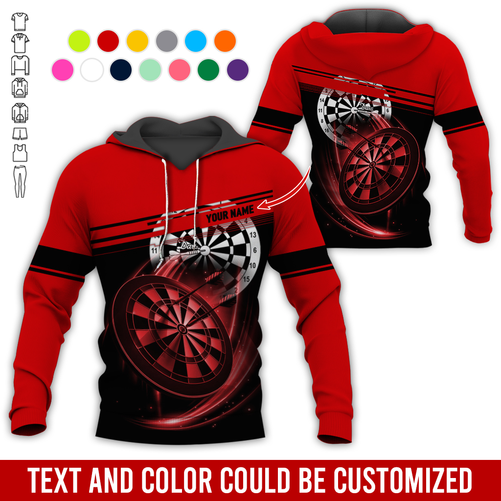 Customized Name Darts Premium Hoodie, Darts Pattern For Men & Women Hoodie, Perfect Gift For Darts Lovers, Darts Player