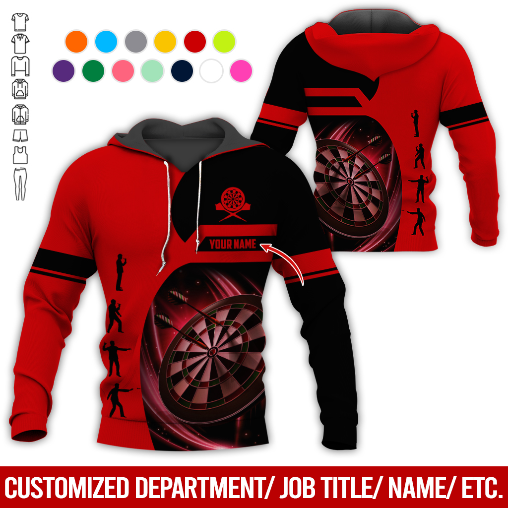 Customized Darts Premium Hoodie, Personalized Name Hoodie, How to play Darts Pattern Hoodie For Darts Lovers, Friend, Family