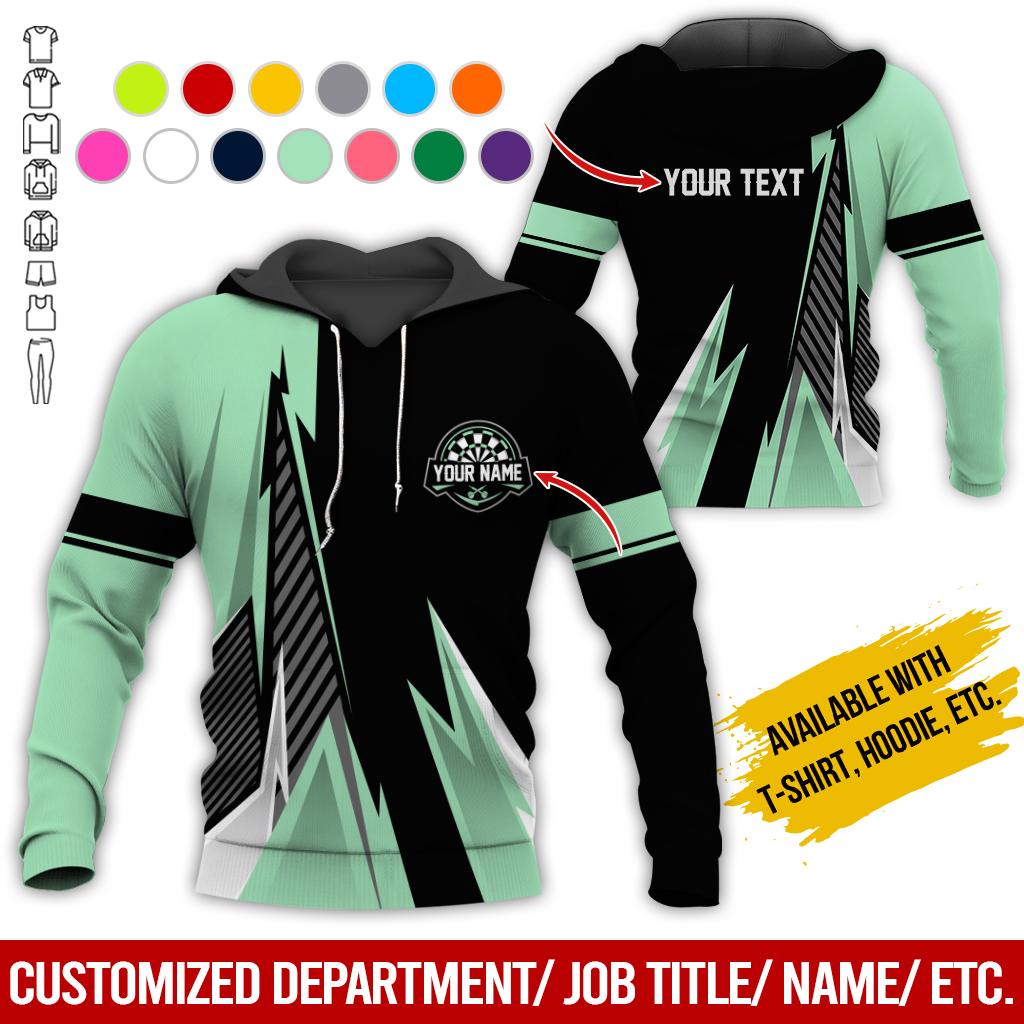 Customized Name & Text Darts Premium Hoodie, Custom Color Darts Hoodie Men & Women, Perfect Gift For Darts Lovers, Darts Player