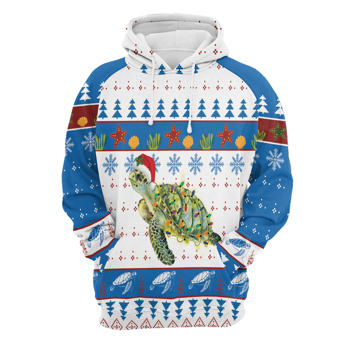 Turtle Wine Premium Christmas Hoodie, Sea Turtle Christmas Unisex Hoodie For Men & Women - Perfect Gift For Christmas, Turtle Lover