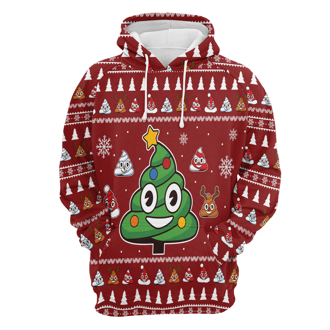 Poop Premium Christmas Hoodie, Poop Christmas Tree Unisex Hoodie For Men & Women - Perfect Gift For Christmas, Family
