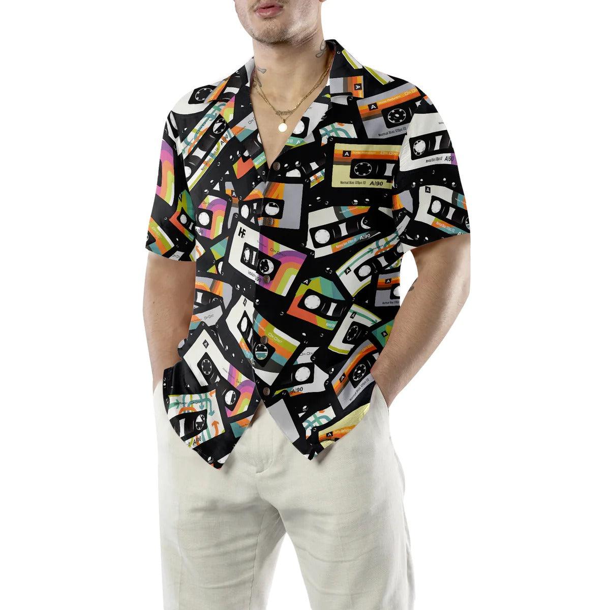 Vintage Cassette Tape Hawaiian Shirt, Retro Cassette Hawaiian Shirt, Vintage Aloha Shirt - Perfect Gift For Men, Women, Husband, Wife, Friend, Family - Amzanimalsgift