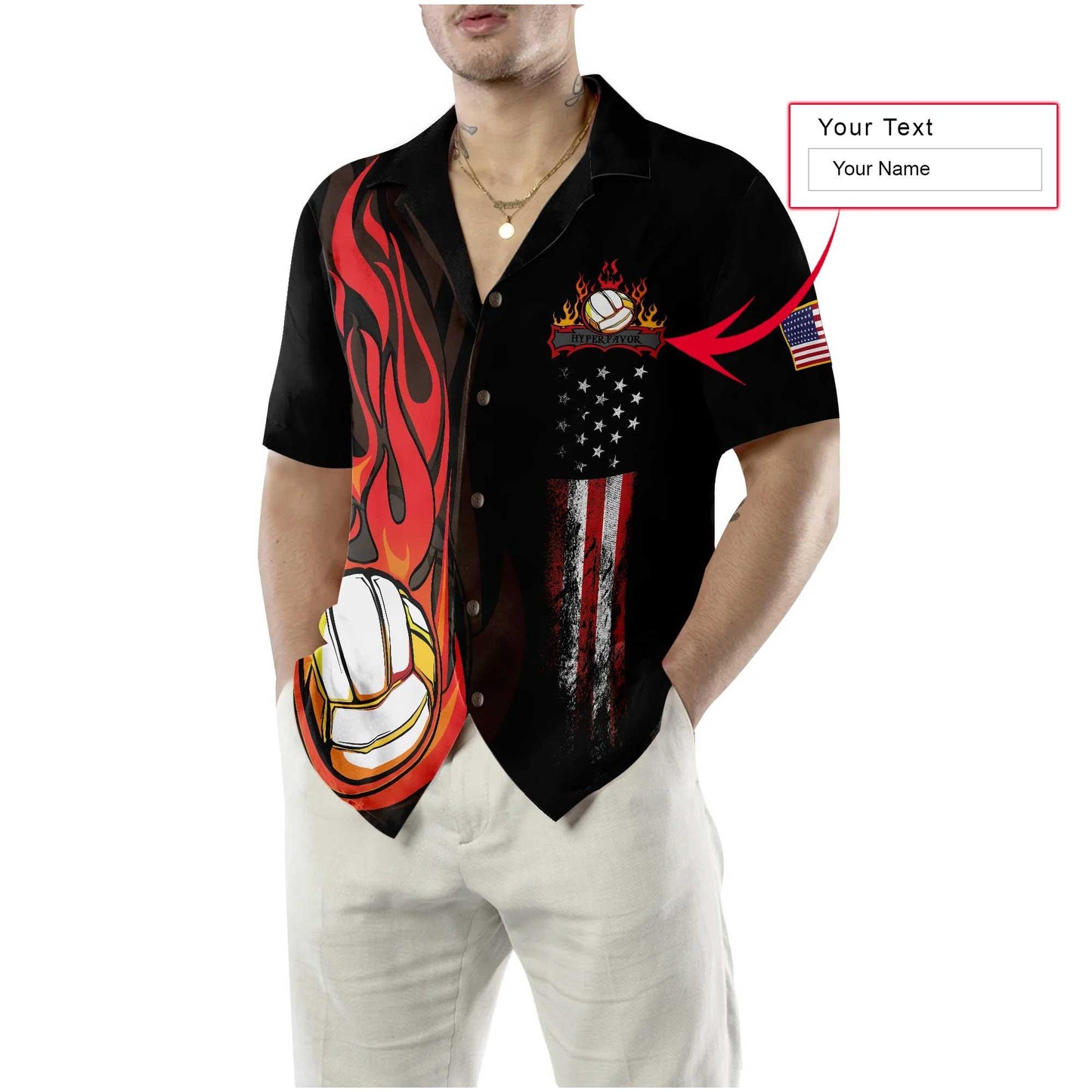 Volleyball Flame Custom Name Hawaiian Shirt, Personalized Colorful Summer Aloha Shirt For Men Women, Perfect Gift For Friend, Volleyball Lovers, Team - Amzanimalsgift