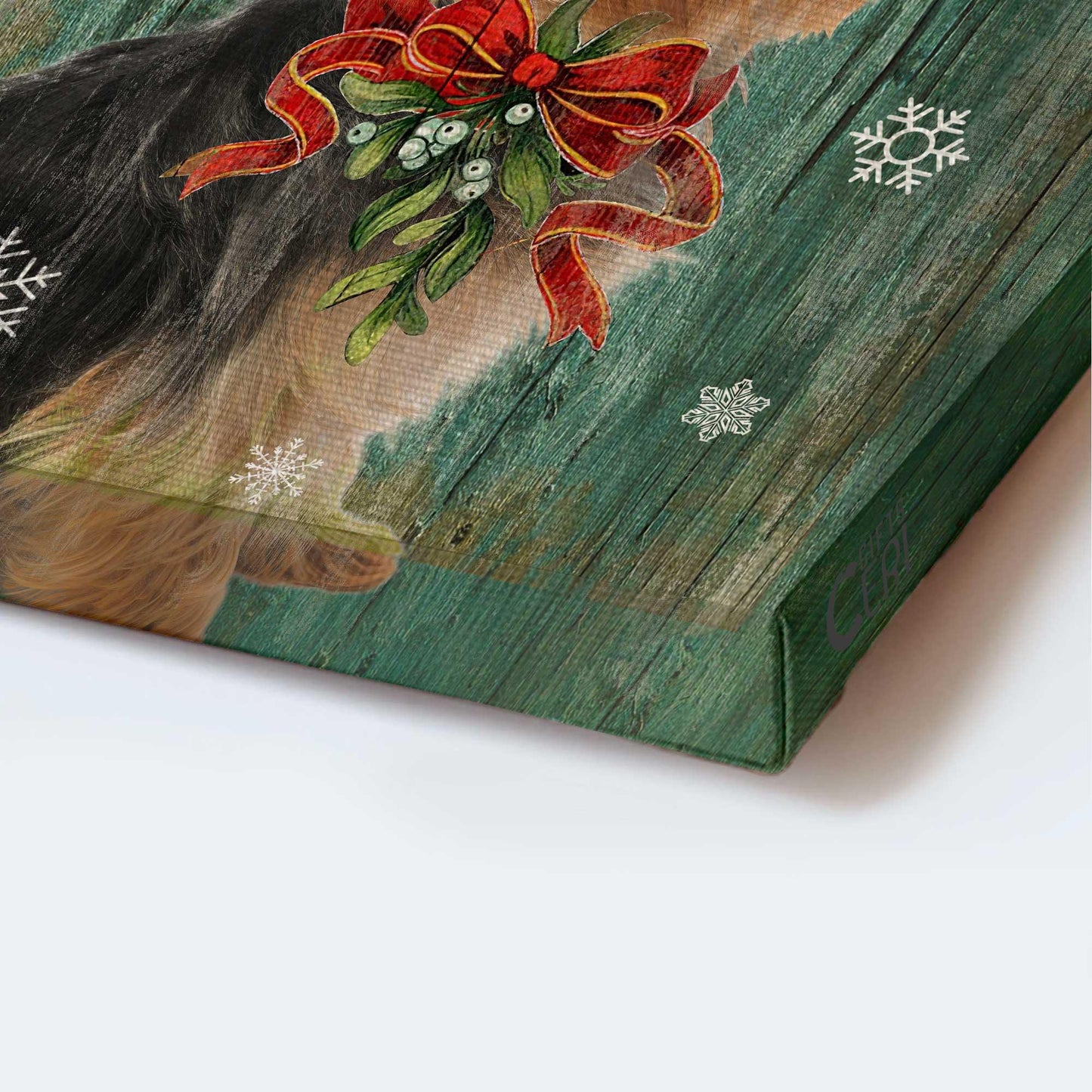 Yorkshire Terrier Premium Wrapped Portrait Canvas - Yorkshire Terrier, Cardinal, Christmas, Let It Snow - Gift For Yorkshire Terrier Lover, Dog Lovers - Amzanimalsgift