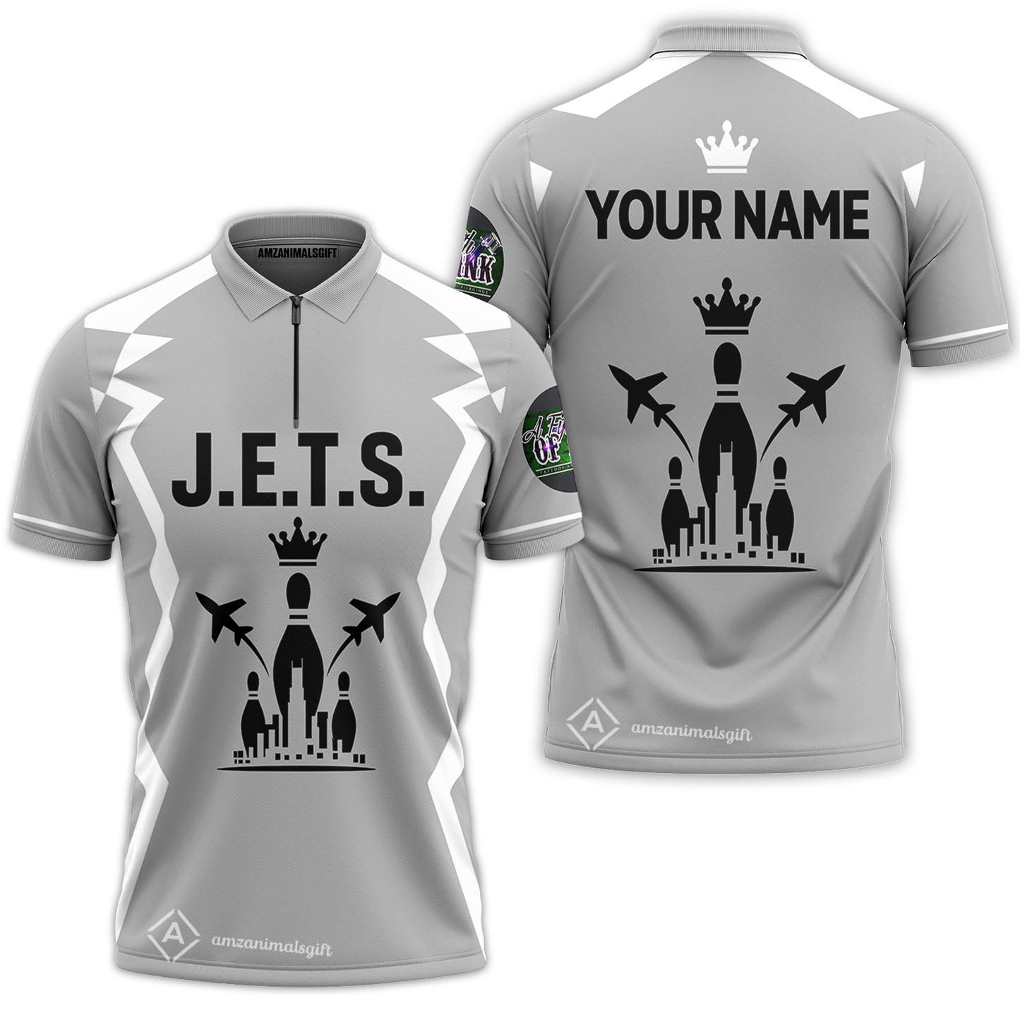 Custom Bowling J.e.t.s Jersey For Kameron