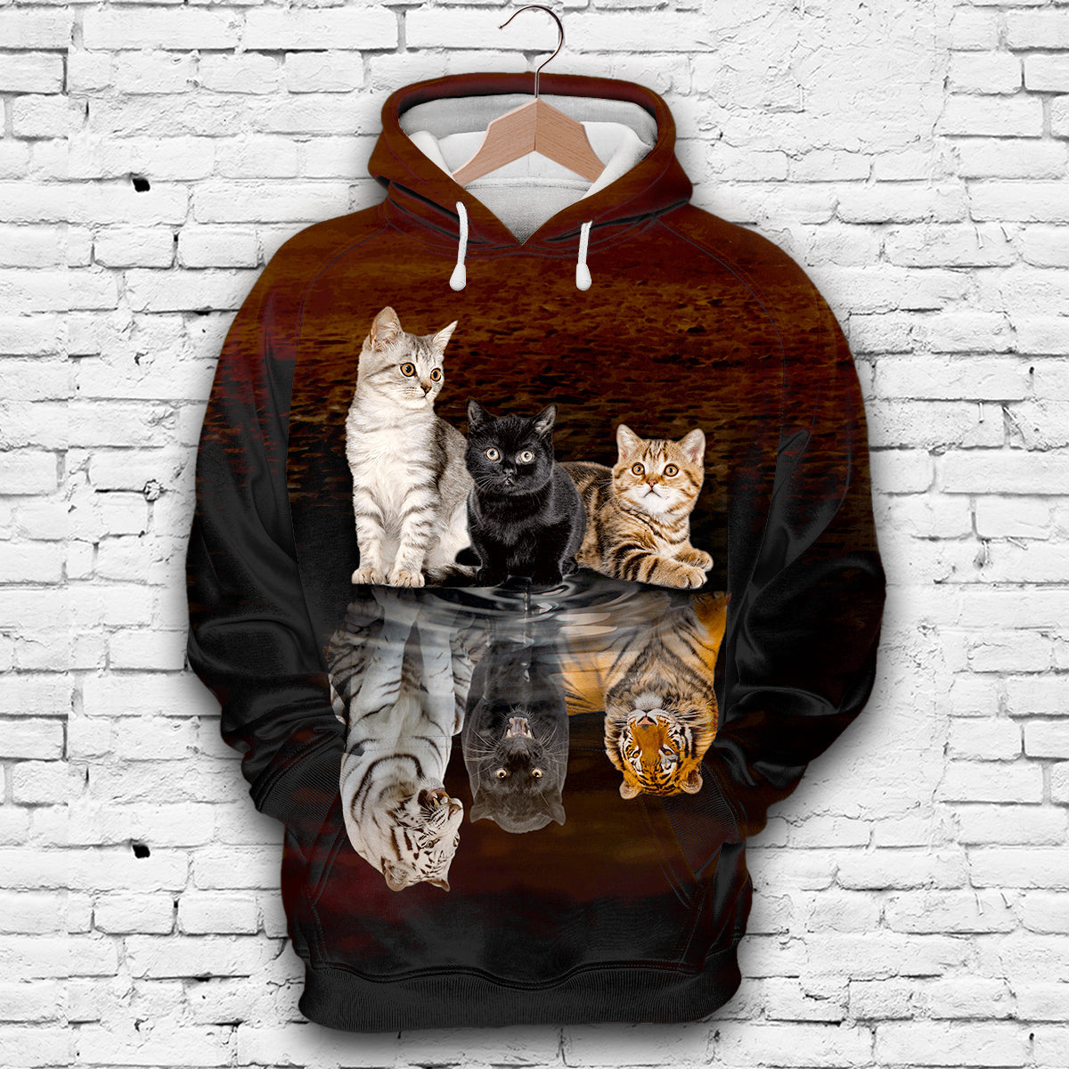 Lovely Cat & Tiger Pullover Premium Hoodie, Perfect Outfit For Men And Women On Christmas New Year Autumn Winter