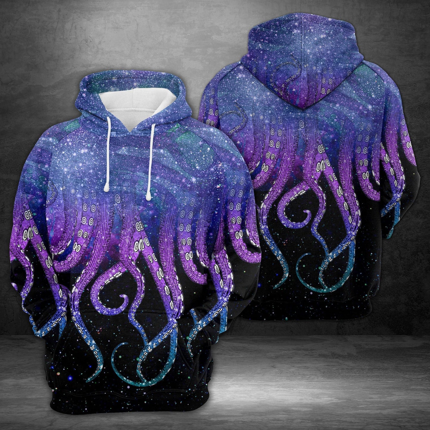 Octopus Galaxy Pullover Premium Hoodie, Perfect Outfit For Men And Women On Christmas New Year Autumn Winter