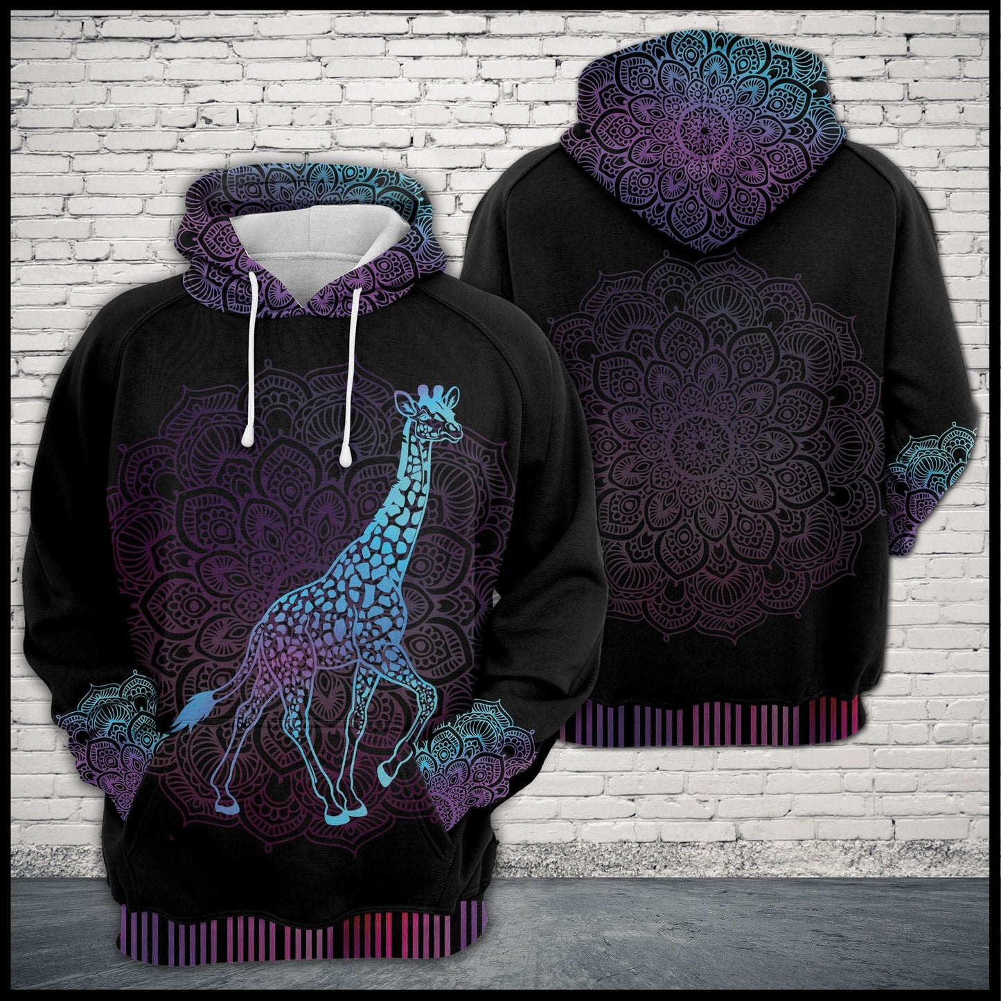 Giraffe Zen Pattern Pullover Premium Hoodie, Perfect Outfit For Men And Women On Christmas New Year Autumn Winter