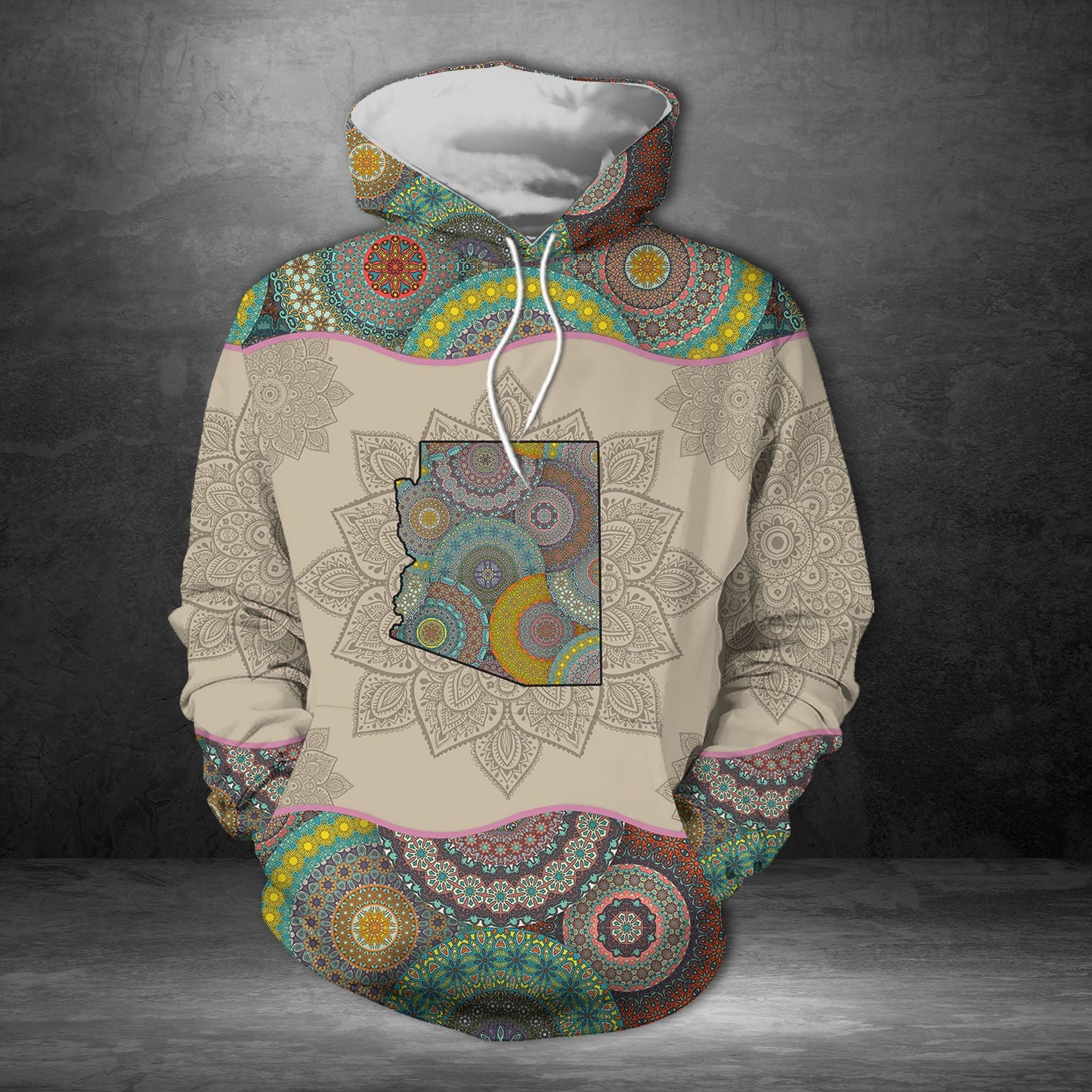 Awesome Arizona Mandala Pullover Halloween Premium Hoodie, Perfect Outfit For Men And Women On Christmas New Year Autumn Winter