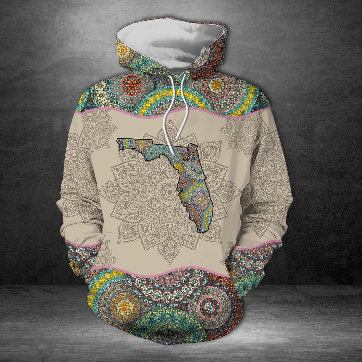 Awesome Florida Mandala Pullover Premium Hoodie, Perfect Outfit For Men And Women On Christmas New Year Autumn Winter