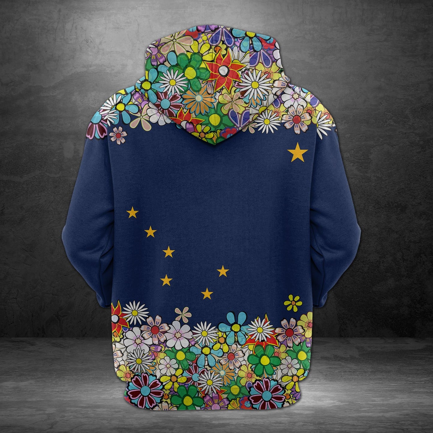 Awesome Alaska Colorful Flower Pullover Halloween Premium Hoodie, Perfect Outfit For Men And Women On Christmas New Year Autumn Winter