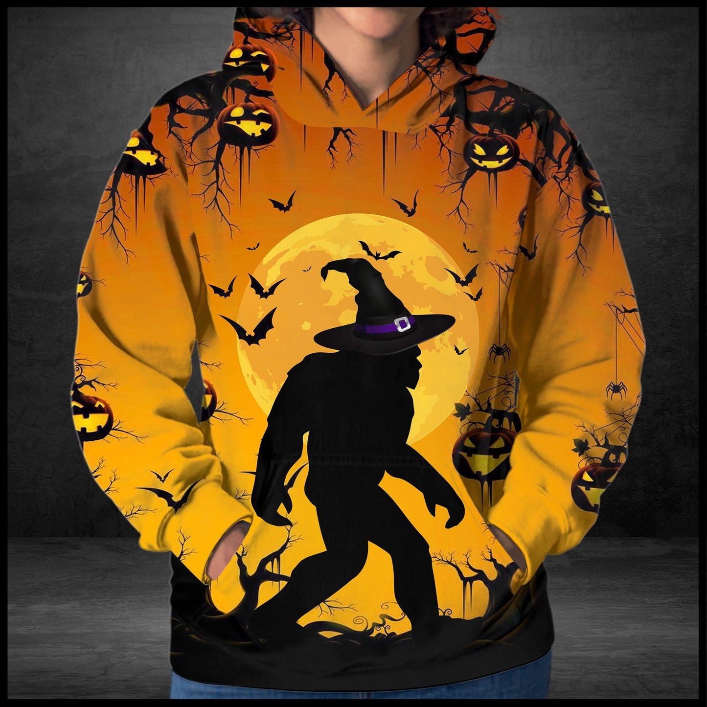 Bigfoot Halloween Night Pullover Premium Hoodie, Perfect Outfit For Men And Women On Christmas New Year Autumn Winter